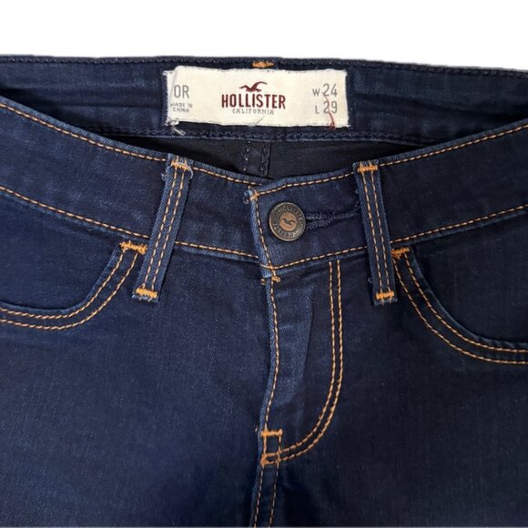 Hollister Dark Navy Wash Jean Jeggings Sz. 24W 29L - Picture 3 of 3